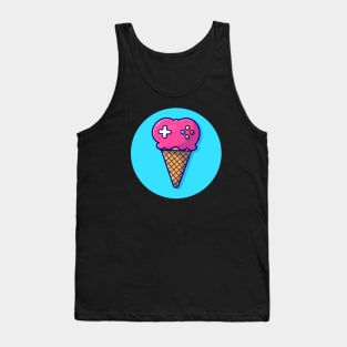 Ice Cream Joystick Cartoon Vector Icon Illustration Tank Top